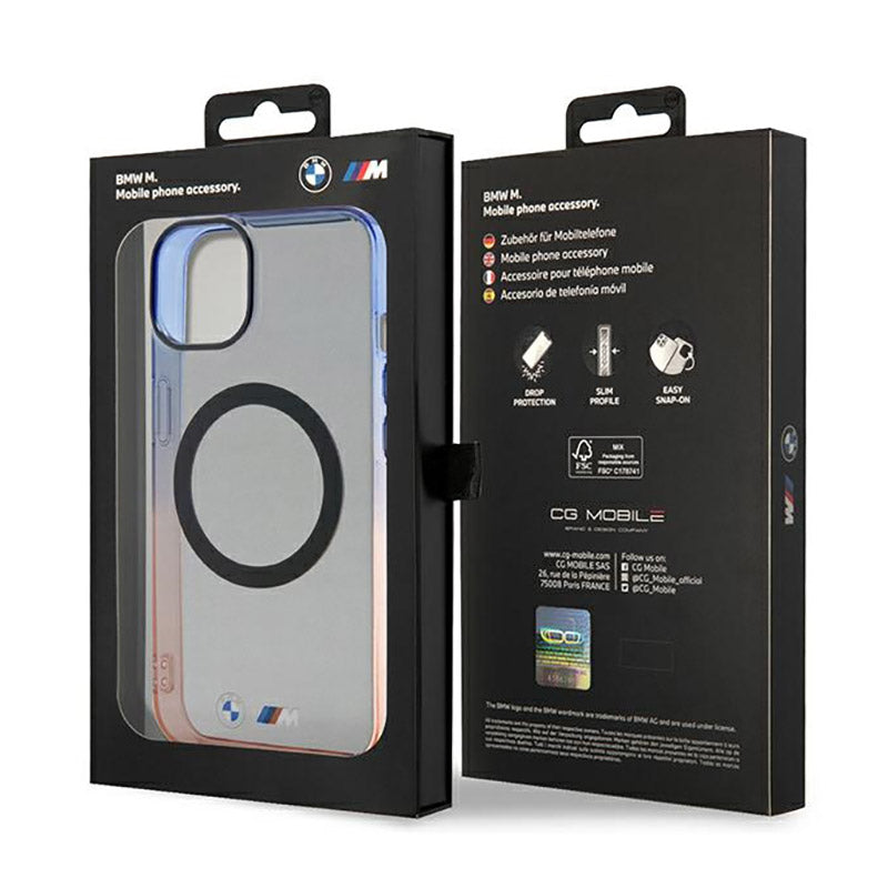 BMW Gradient Bumper MagSafe – dėklas iPhone 14 (pilkas)