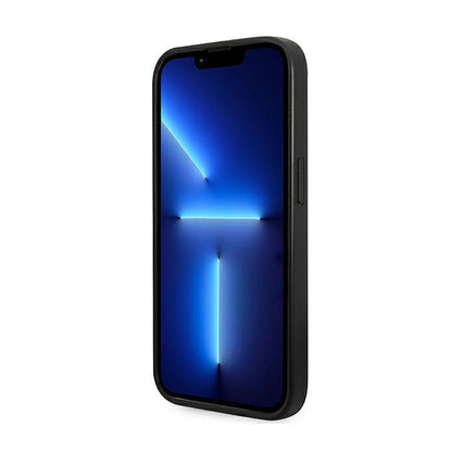 Guess 4G Metal Gold Logo dėklas iPhone 14 Pro Max (pilkas)