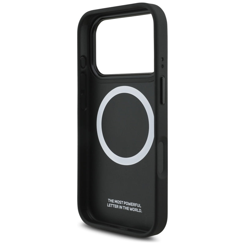 BMW M perforuota juostelės logotipas MagSafe - iPhone 17 Pro dėklas (pilkas)