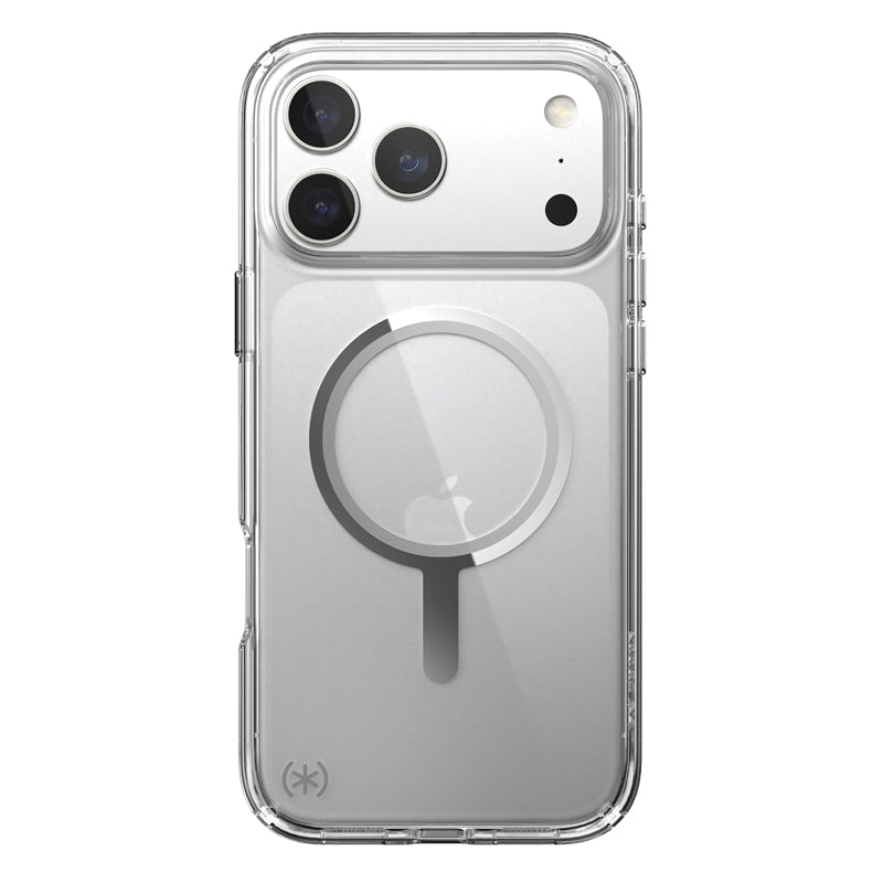 Speck Presidio Perfect Clear MagSafe dėklas – iPhone 17 Pro Max dėklas (skaidrus / sidabrinis)