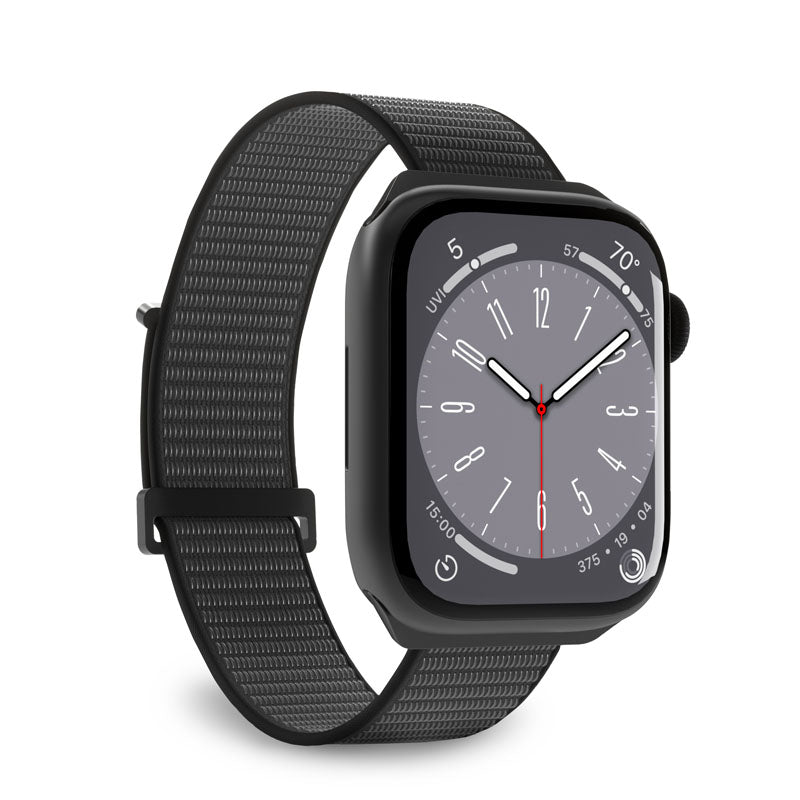 PURO nailono sportinė apyrankė – Apple Watch 38/40/41/42 mm (juoda)