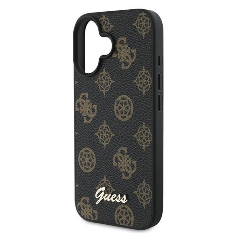 Guess Peony Script MagSafe – „iPhone 16 Plus“ dėklas (juodas)