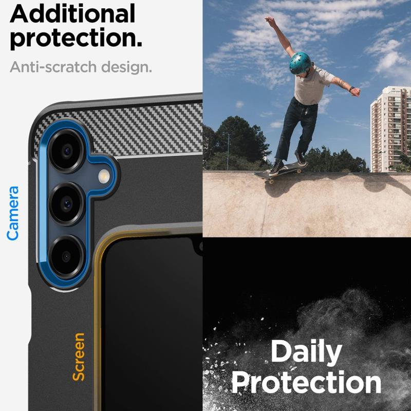 Spigen Rugged Armor – Dėklas, skirtas „Samsung Galaxy A16 4G/5G“ (matinė juoda)