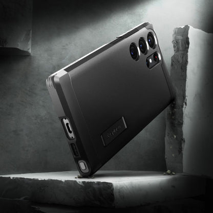 Spigen Tough Armor – dėklas, skirtas „Samsung Galaxy S23 Ultra“ (juodas)