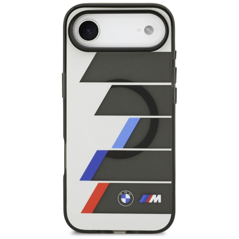 BMW M IML Metal Buttons Trispalvės Linijos MagSafe dėklas iPhone Air (antracito)
