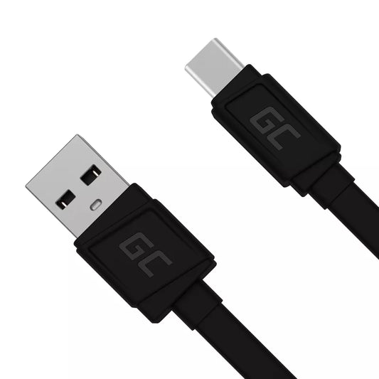 GCmatte USB-C plokščias kabelis 25 cm su greituoju įkrovimu