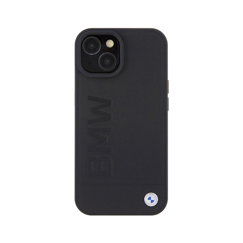 BMW od karšinės odos karšto spaudimo MagSafe – „iPhone 15“ dėklas (juodas)