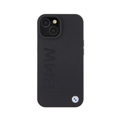BMW od karšinės odos karšto spaudimo MagSafe – „iPhone 15“ dėklas (juodas)