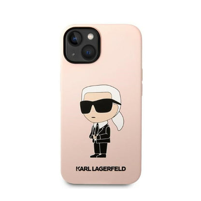 Karl Lagerfeld silikoninis NFT Ikonik - dėklas, skirtas „iPhone 14 Plus“ (rožinės spalvos)