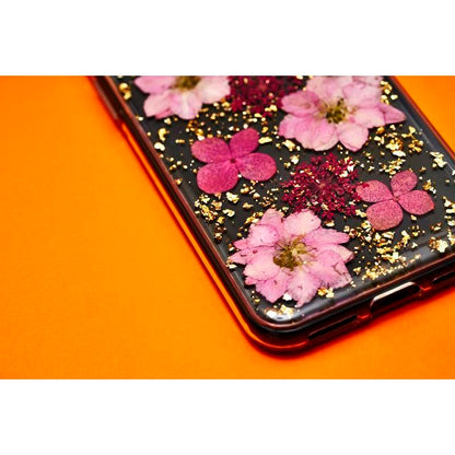 PURO Glam Hippie Chic dėklas, skirtas iPhone XR (tikri žali gėlių žiedlapiai)