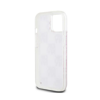 DKNY Liquid Glitter Multilogo – Dėklas iPhone 15 / 14 / 13 (rožinis)