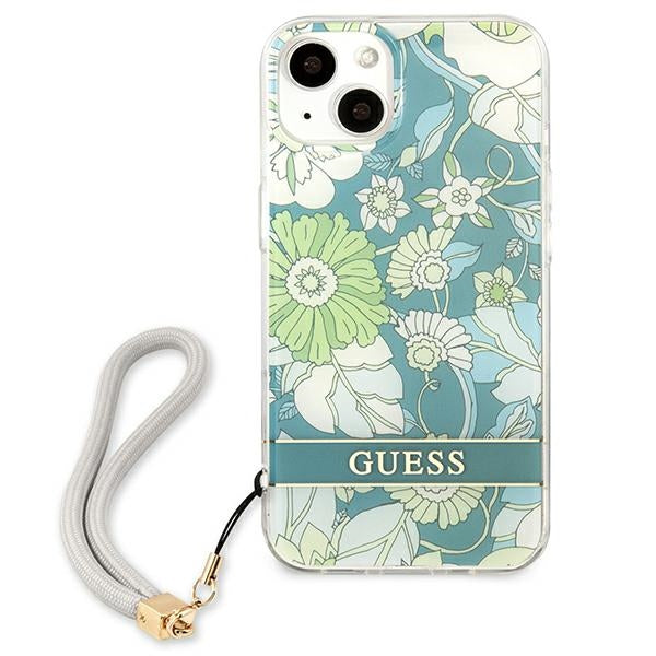 Guess Flower Cord – „iPhone 13 mini“ dėklas (žalias)