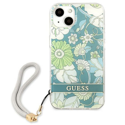Guess Flower Cord – „iPhone 13 mini“ dėklas (žalias)