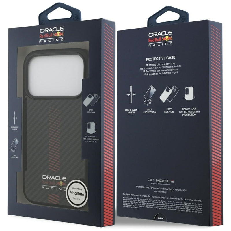 Red Bull Kevlar Powerbar MagSafe - iPhone 17 Pro dėklas (juodas)