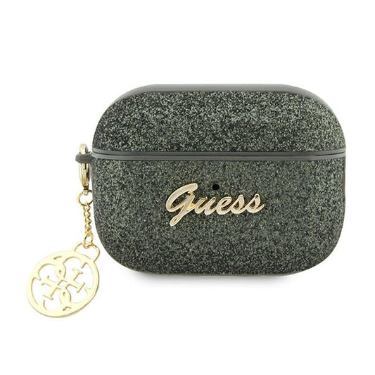 Guess 4G Glitter Flake – dėklas, skirtas Apple AirPods Pro 2 (žalias)