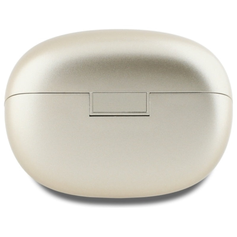 Guess Capsule su atspausdintu logotipu - Bluetooth TWS ANC ir ENC belaidės ausinės ir įkrovimo dėklas (auksinis)