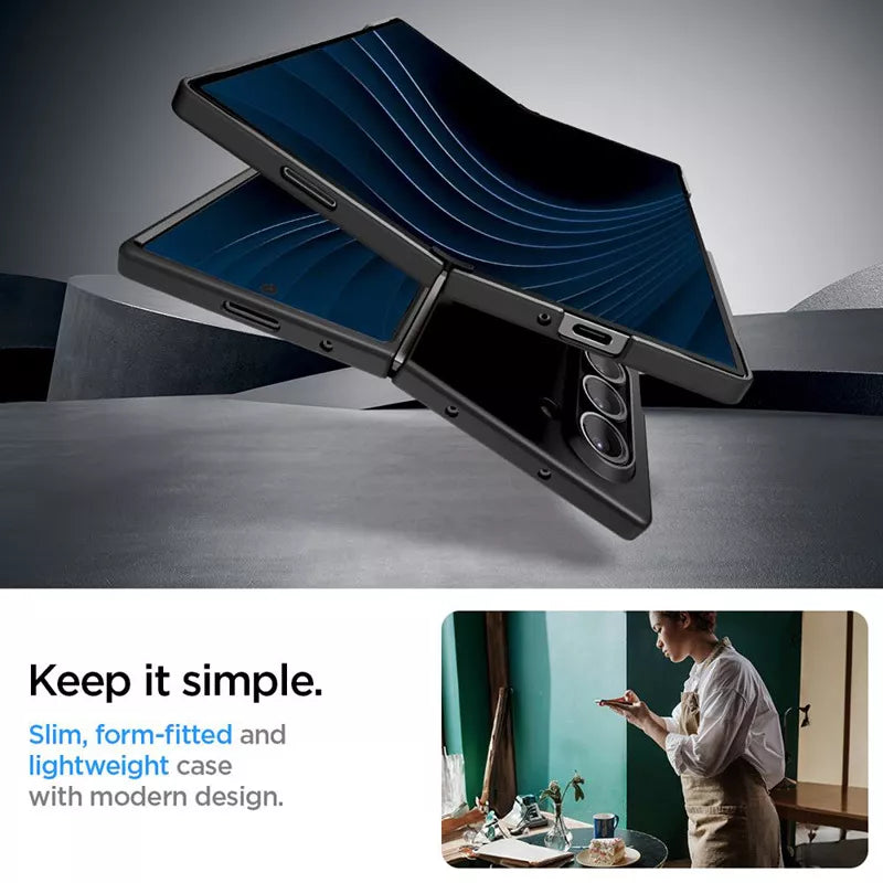 Spigen Airskin – dėklas, skirtas Samsung Galaxy Z Fold 6 (juodas)