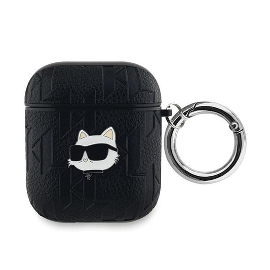 Karl Lagerfeld Monogram Choupette Head – AirPods 1/2 kartelė (juoda)