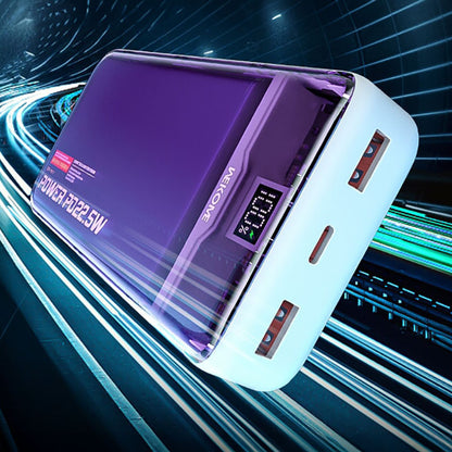 WEKOME WP-353 Vanguard Series – maitinimo blokas 10000 mAh PD 20W + QC 22.5W (Violetinė / permatoma)