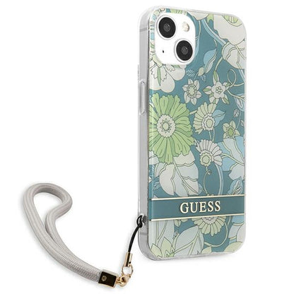 Guess Flower Cord – „iPhone 13 mini“ dėklas (žalias)