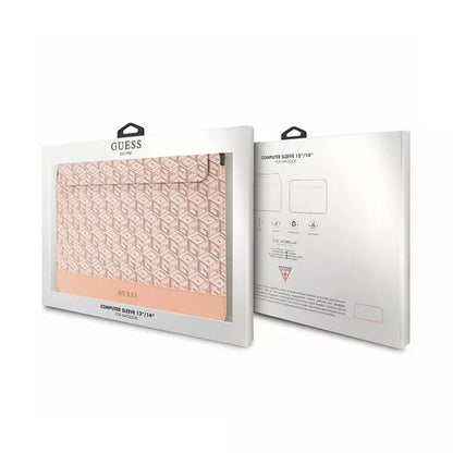 Guess GCube Stripes nešiojamojo kompiuterio dėklas - 14" nešiojamojo kompiuterio dėklas (rožinis)