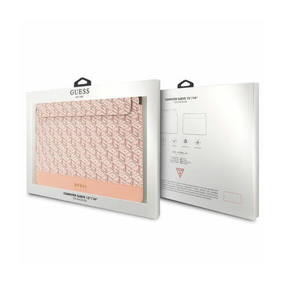 Guess GCube Stripes nešiojamojo kompiuterio dėklas - 14" nešiojamojo kompiuterio dėklas (rožinis)