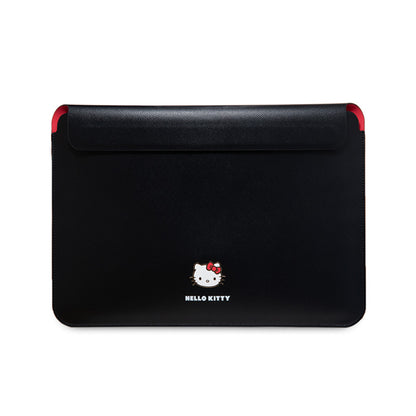 Hello Kitty PU Metalinis Logotipo Dėklas - Nešiojamojo Kompiuterio Dėklas 13" / 14" (juodas)
