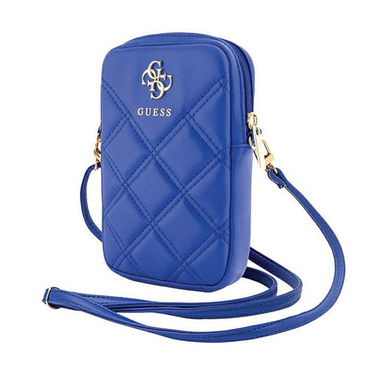 Guess Zip Quilted 4G - telefono dėklas (mėlynas)