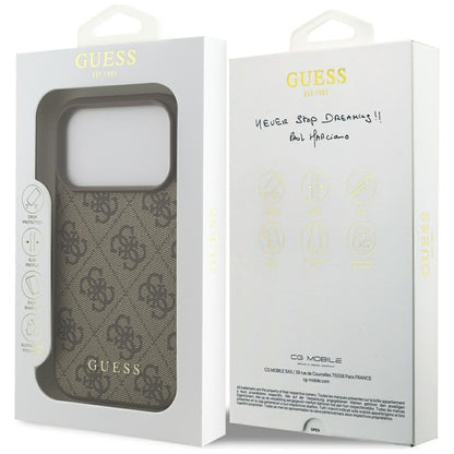 Guess 4G Classic - Dėklas iPhone 17 Pro (rudas)