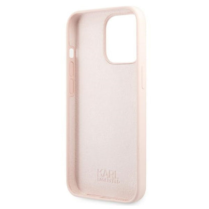 Karl Lagerfeld Silicone Karl & Choupette – dėklas, skirtas iPhone 13 Pro (rožinis)