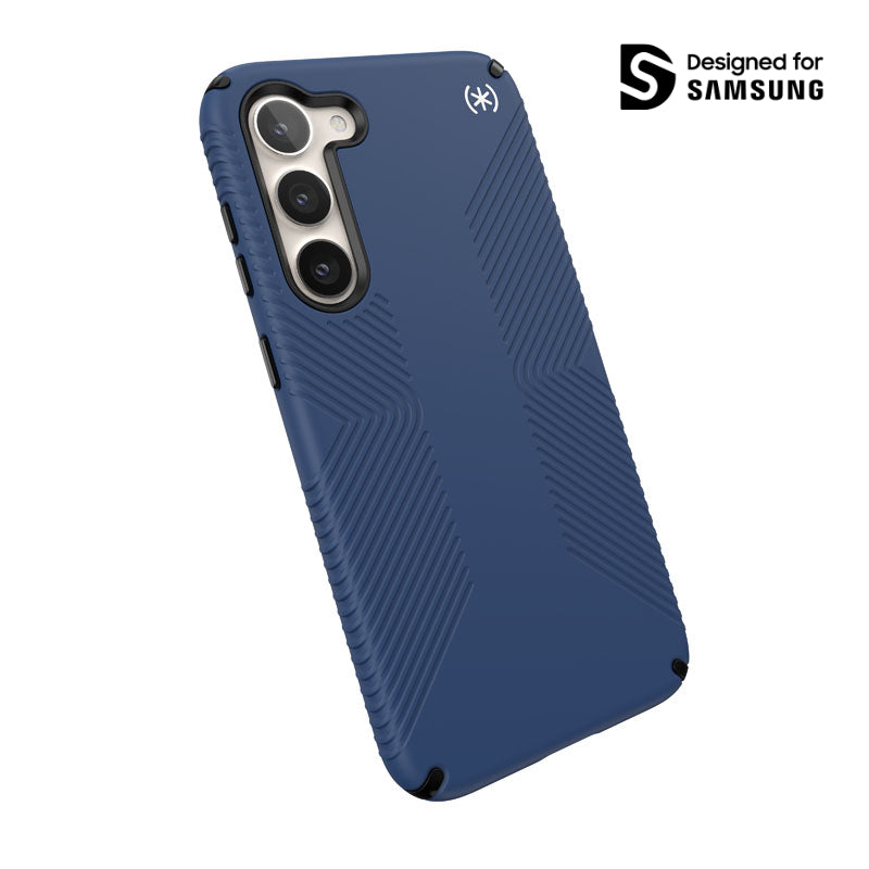 Speck Presidio2 Grip - Neslystantis dėklas, skirtas Samsung Galaxy S23+ (Coastal Blue/Black)