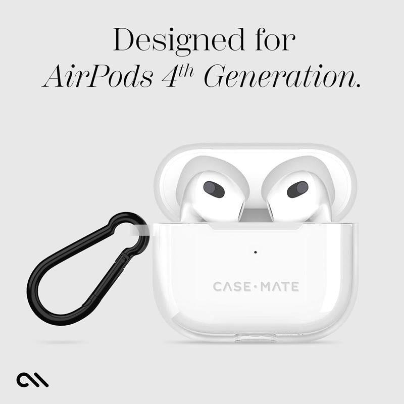 Case-Mate Tough dėklas – „AirPods 4“ dėklas (skaidrus)