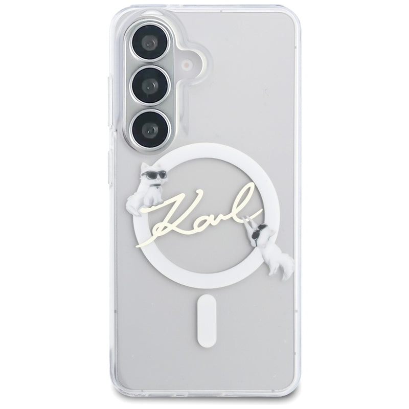 Karl Lagerfeld IML KC Script MagSafe - Samsung Galaxy S26+ dėklas (skaidrus)