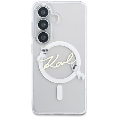 Karl Lagerfeld IML KC Script MagSafe - Samsung Galaxy S26+ dėklas (skaidrus)