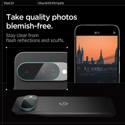 Spigen Optik GLAS.TR Kameros apsauga 2 vnt. - Objektyvo apsauga Google Pixel 10 (Krištolo skaidrumo)