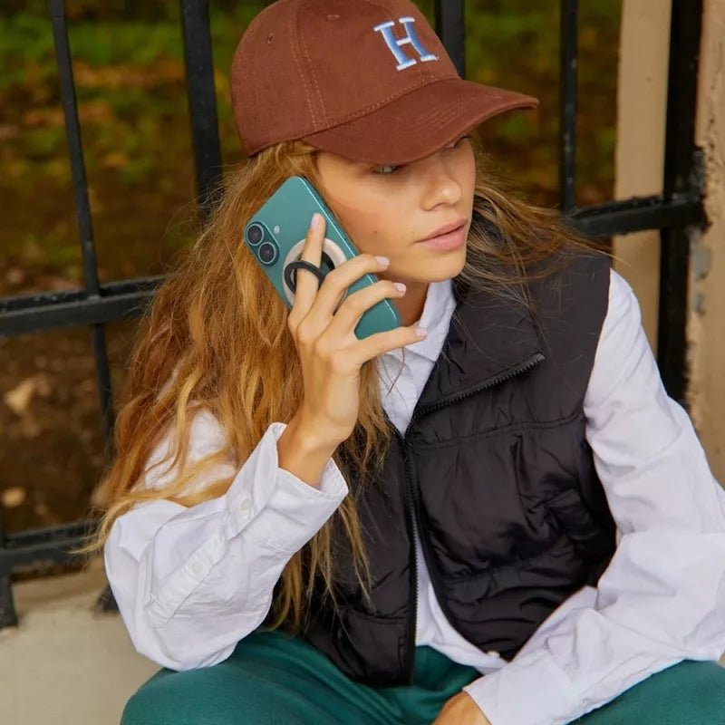 Spigen Nano Pop MagSafe telefono žiedas – pirštų laikiklis su stovo funkcija (Bluberry Navy)