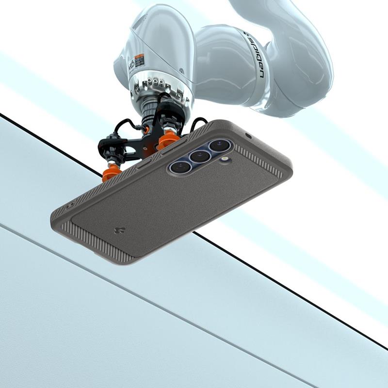 Spigen Rugged Armor Mag MagSafe – dėklas Samsung Galaxy S25 (marmurinis pilkas)