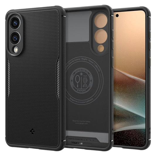 Spigen Core Armor Mag MagSafe – dėklas, skirtas Samsung Galaxy S25 Edge (juoda matinė)