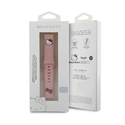 Hello Kitty Silikonas Kitty Galvutė - Universalus 20 mm išmaniojo laikrodžio dirželis (rožinis)