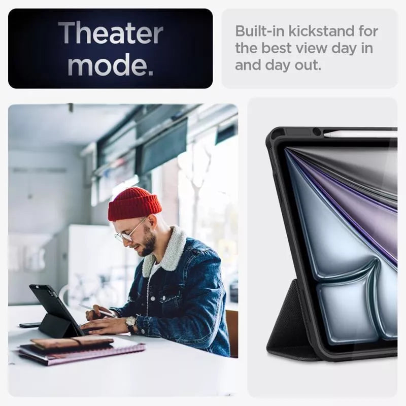 Spigen Urban Fit - dėklas, skirtas iPad Air 13" M3 (2025) / M2 (2024) (juodas)