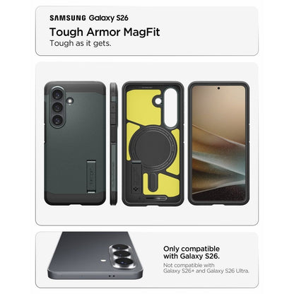 Spigen Tough Armor MagSafe dėklas Samsung Galaxy S26 (Abyss Green)