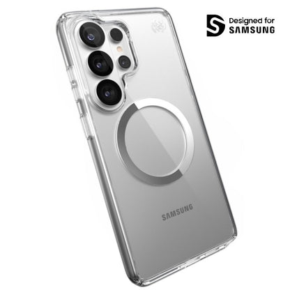 Speck Presidio Perfect-Clear Magnet - Samsung Galaxy S26 Ultra MagSafe dėklas (Skaidrus/Skaidrus/Sidabrinis)