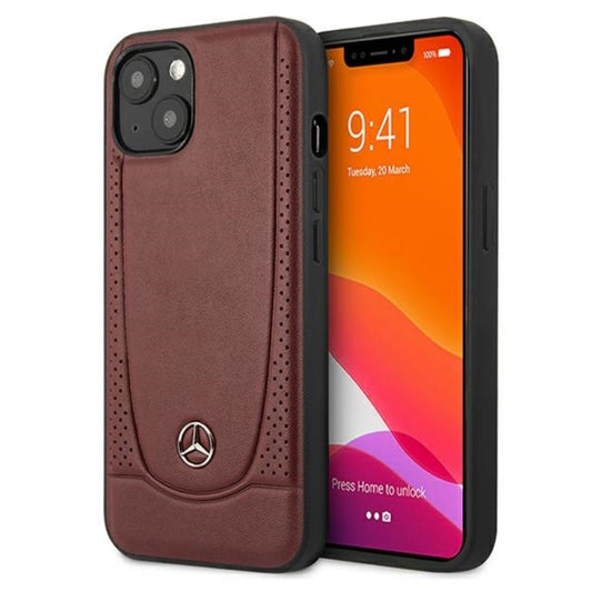 Mercedes Leather Urban – Dėklas skirtas iPhone 13 mini (raudonas)