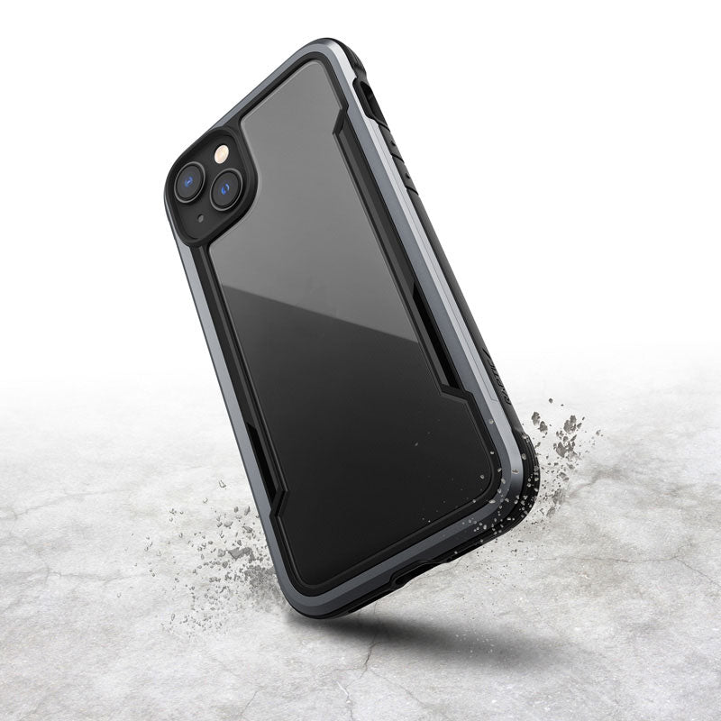 X-Doria Raptic Shield – aliumininis dėklas, skirtas iPhone 14 Plus (išbandytas numetus iš 3 m aukščio) (juodas)