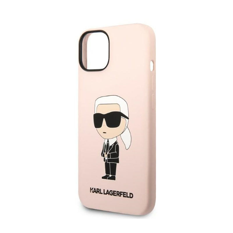 Karl Lagerfeld silikoninis NFT Ikonik - dėklas, skirtas „iPhone 14 Plus“ (rožinės spalvos)
