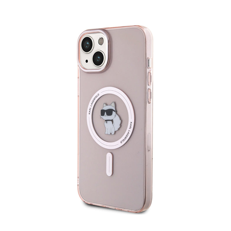 Karl Lagerfeld IML Choupette MagSafe – Dėklas, skirtas „iPhone 15 Plus“ (rožinis)