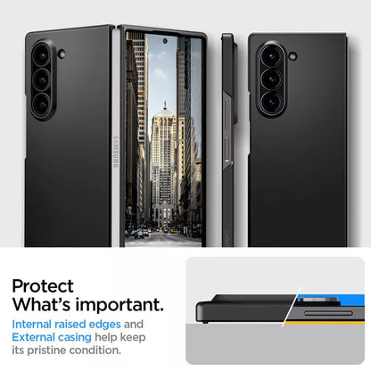 Spigen Airskin – dėklas, skirtas Samsung Galaxy Z Fold 6 (juodas)