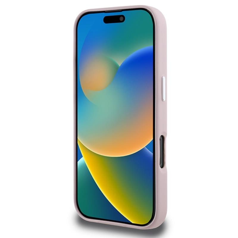 Karl Lagerfeld FW Metal Plate MagSafe – dėklas, skirtas iPhone 16 Pro Max (rožinis)