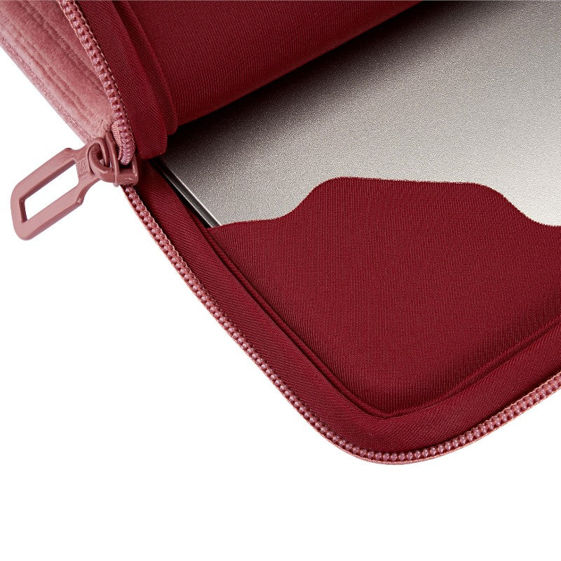TUCANO Velluto 2 – dėklas MacBook Air 13" (M4/M3/M2/M1/2025-2018) / Pro 13" / Nešiojamojo kompiuterio 12" (rožinis)