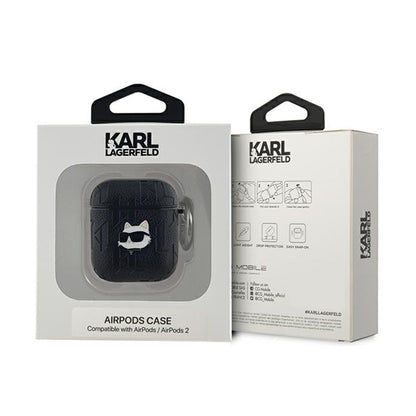 Karl Lagerfeld Monogram Choupette Head – AirPods 1/2 kartelė (juoda)